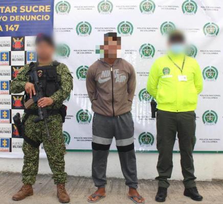 capturado por unidades de Sijin y Gaula Militar 