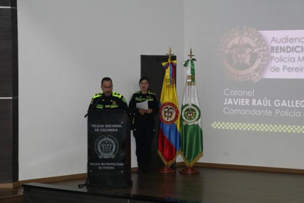 Rendición de cuentas realizada en la Policía Metropolitana de Pereira