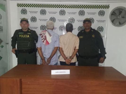 En actividades policiales fueron capturadas dos personas y la protección de tres especies