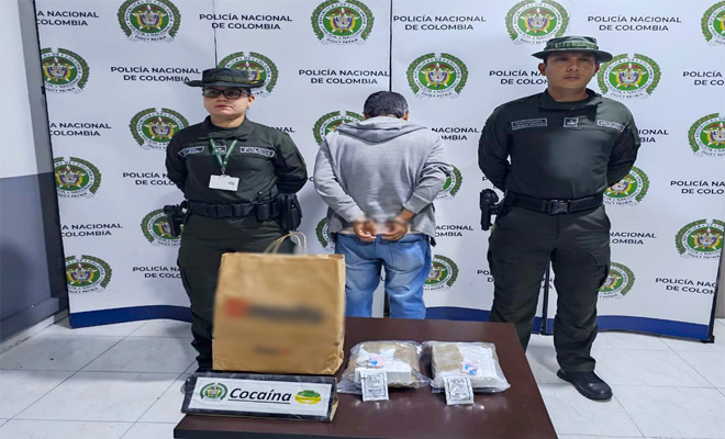 En el procedimiento llevado a cabo son incautados dos kilos de cocaína