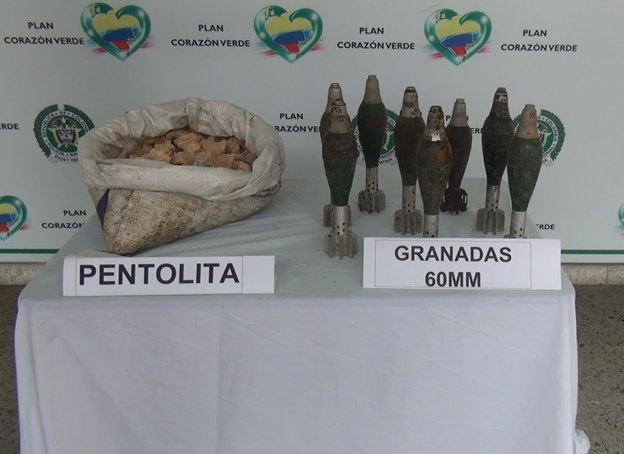 explosivos incautados 