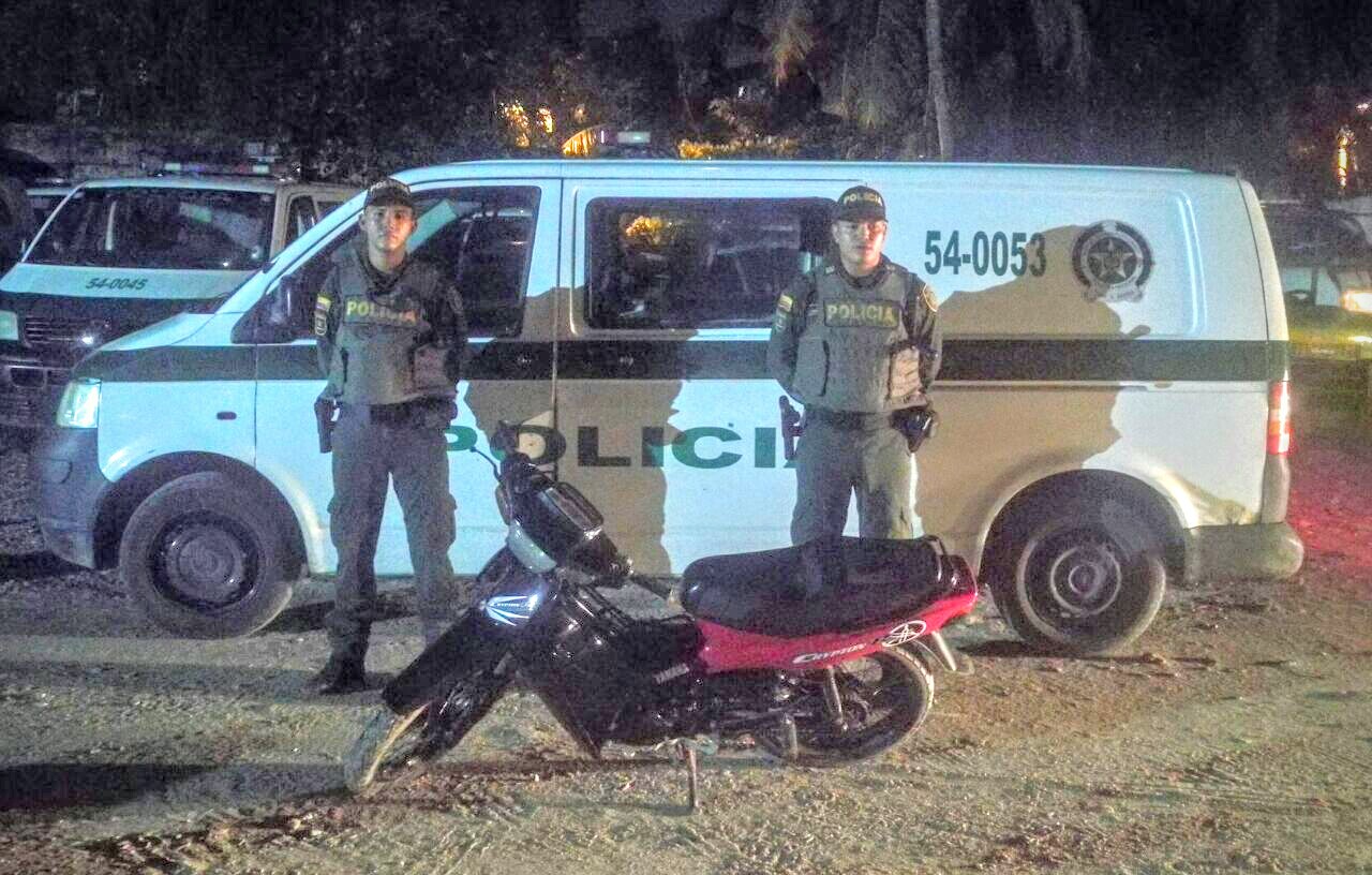 Recuperamos motocicleta que había sido hurtada