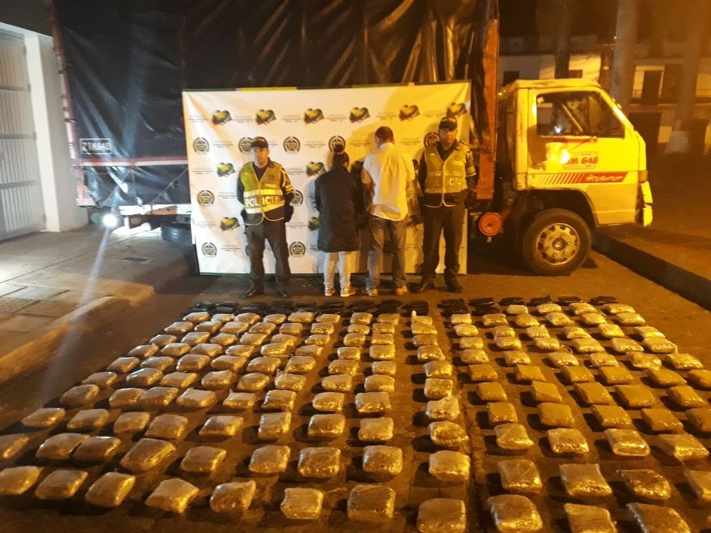 Incautación 100 kilos marihuana en jurisdicción de Anserma