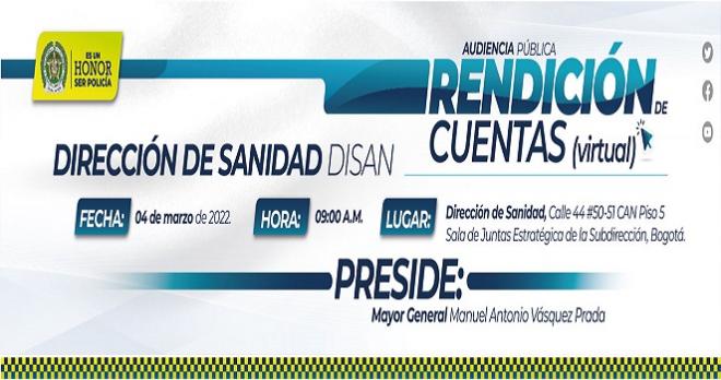 Rendición de cuentas Dirección de Sanidad