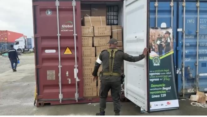 incautación de contenedor con mercancía