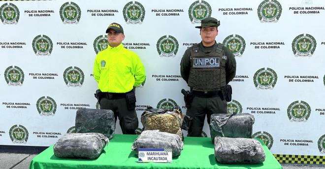 Incautación 50 kilos de marihuana en el Barrio El Jazmín del municipio de Tuluá
