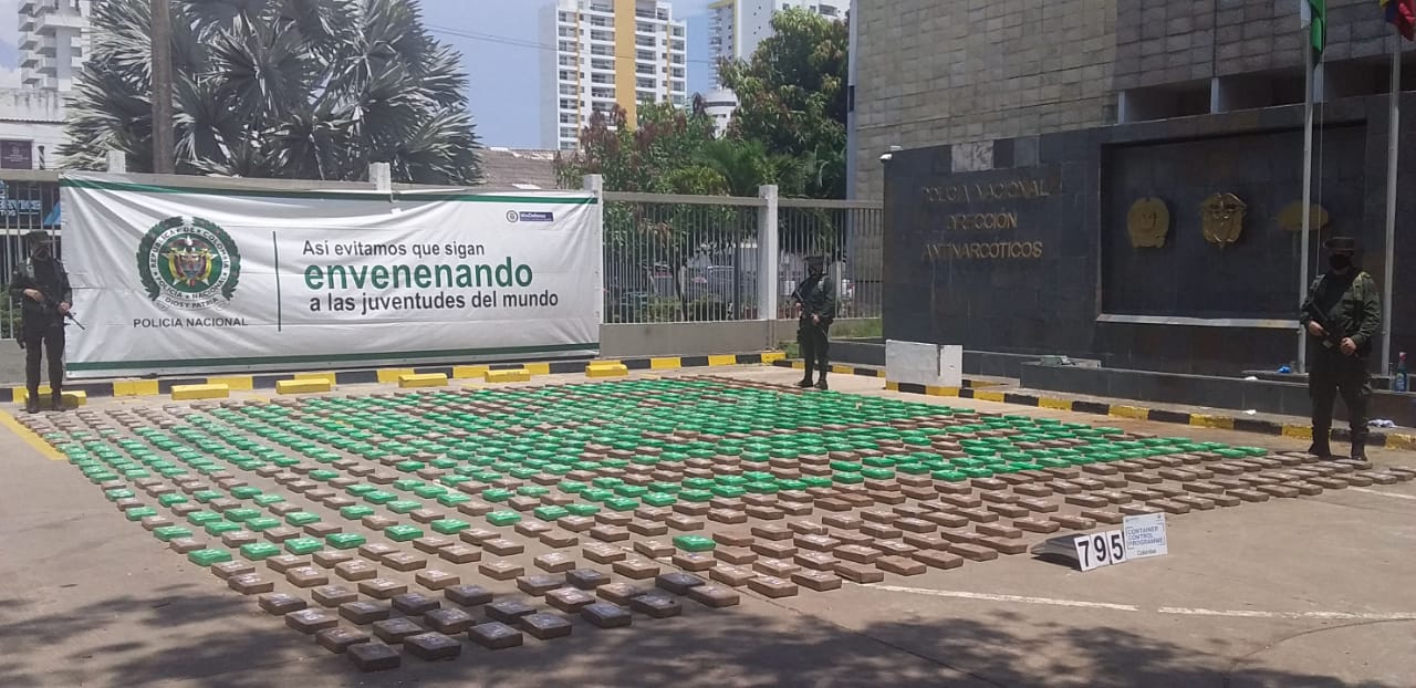 Incautamos 798 kilos de clorhidrato de cocaína en el puerto marítimo de Cartagena