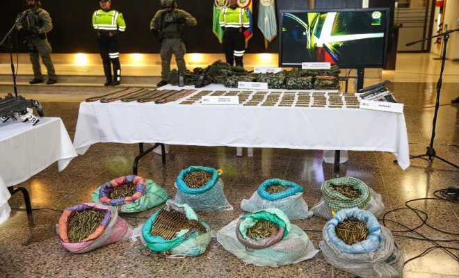 Incautado poderoso arsenal dirigido a grupos armados organizados en el sur del país