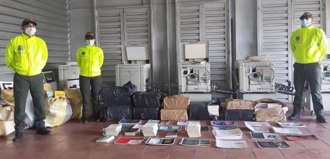 Incautación- libros- POLFA- POJUD- Bogotá