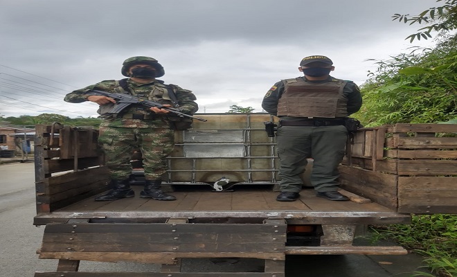 Incautamos 287 galones de gasolina en Condoto.