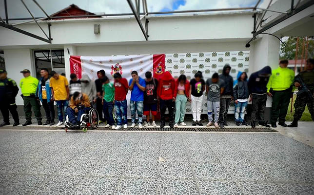 Capturados 17 presuntos integrantes de ‘Los Smash´, banda dedicada al tráfico de estupefacientes en Popayán