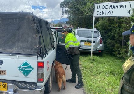 controles en las vías de acceso y  salida de Pasto