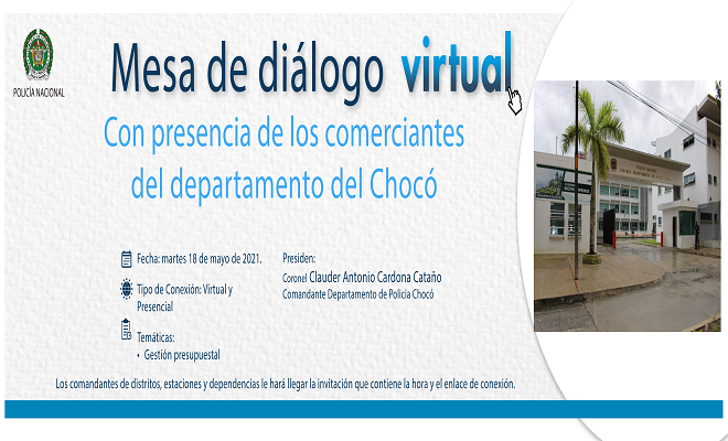 Invitamos a la comunidad a participar en la mesa de dialogo presencial y virtual, con enfoque en derechos humanos y paz