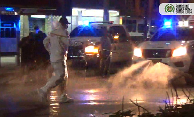 Momento de la desinfección en el área Metropolitana