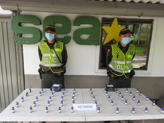 En modalidad de encomienda eran transportados 50 frascos de ketamina con destino a la ciudad de Medellín 