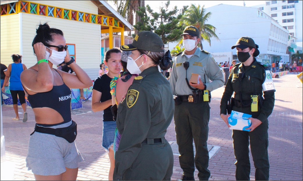 Desplegamos campañas de prevención contra el covid-19 en las playas de Spratt Bight