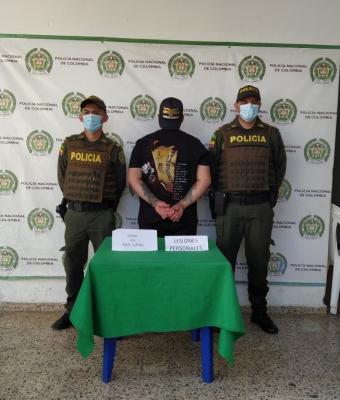 Capturado por lesiones personales