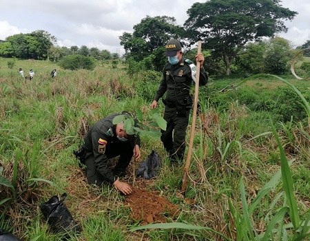 En el día de la tierra, Policía lideró actividades para promover la protección del medio ambiente