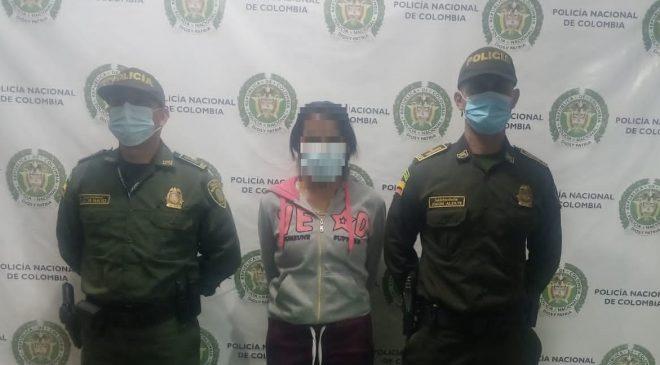 Mujer capturada en Montenegro