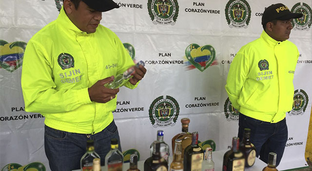 Navidad segura-incautamos licor-Policía Meta