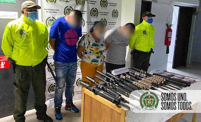 Golpe a red transnacional de tráfico de armas de fuego al servicio de los Gaor que delinquen en el sur del país