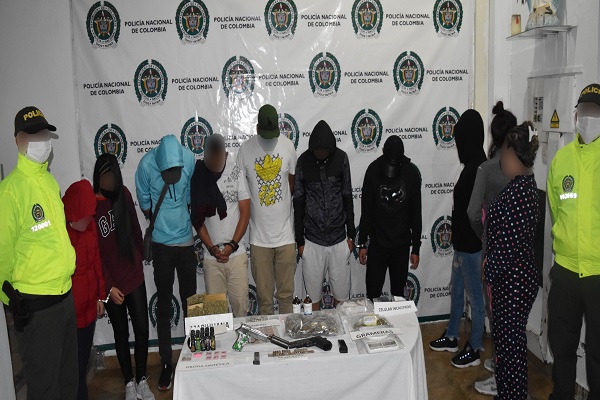 13 personas capturadas por tráfico de estupefacientes y un menor aprehendido 