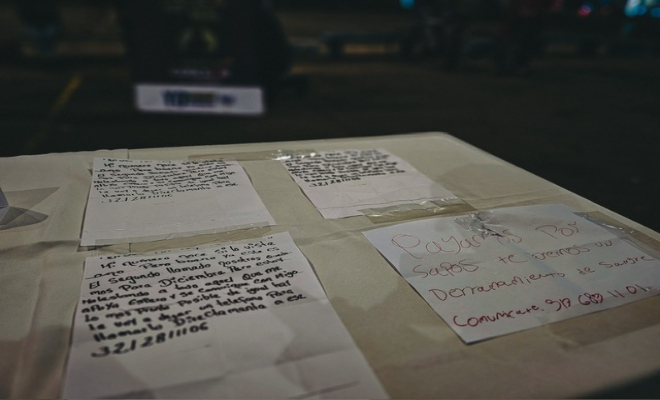 Con panfletos se acercaban a la comunidad realizando exigencias de dinero