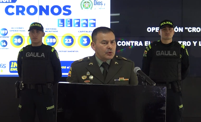 187 capturas en 3 capitales, 23 departamentos y 2 subregiones