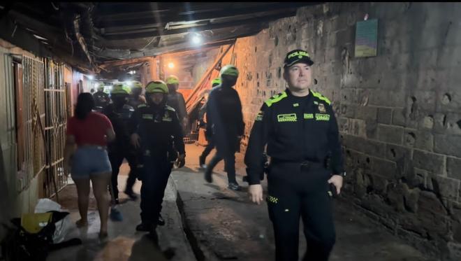 Llegada de manera sorpresiva al sector denominado Pasaje Moruno.