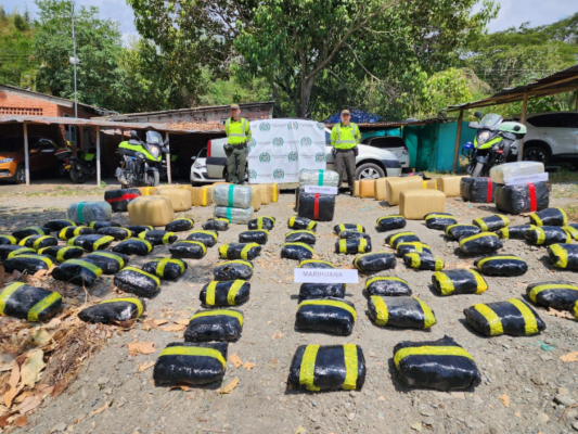 “Plan Choque Seguridad 360” Controles en las vías de Caldas, permiten la incautación de 415 kilos de marihuana
