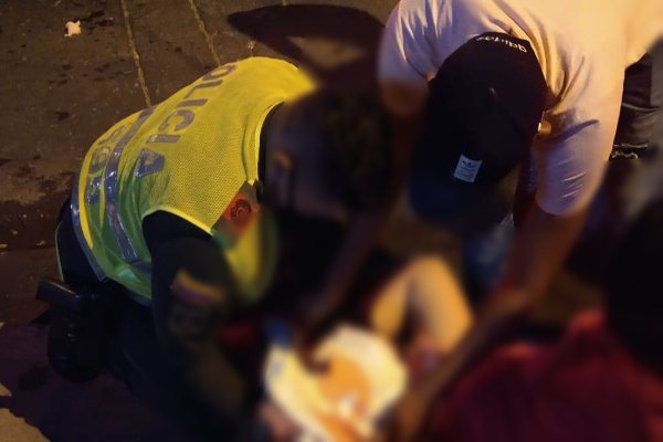 Patrulla del cuadrante atendió parto en vía pública del barrio Santo Domingo de Valledupar