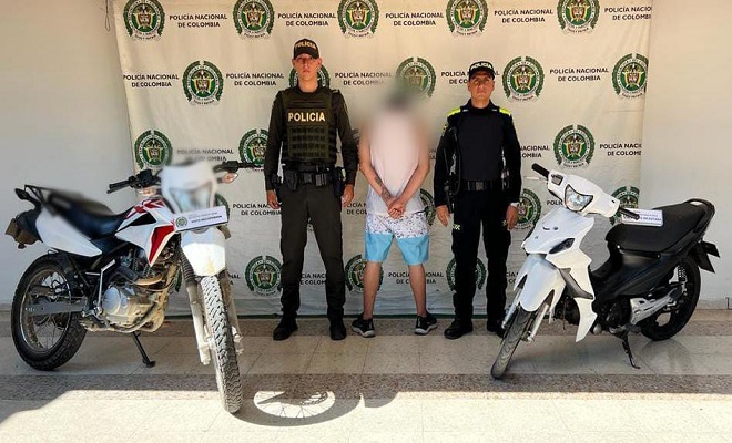 Policía Nacional, logra recuperar una motocicleta en tiempo récord