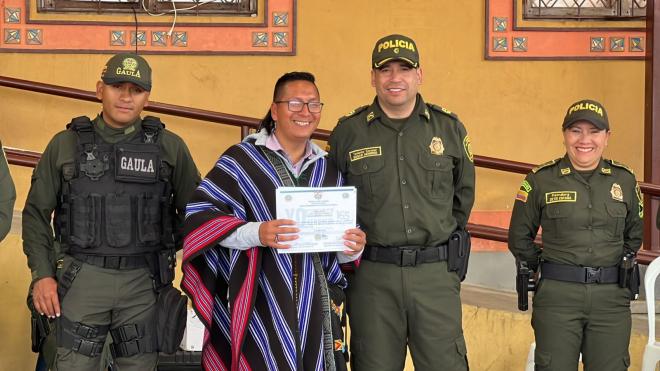 Policía Pone en marcha Frente de Seguridad Intercultural Indígena 