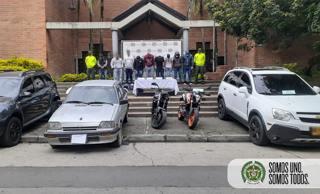 presentación de capturas grupo delicuencial los haladores