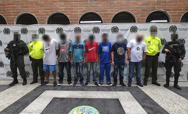 presentación de los capturados del clan del golfo