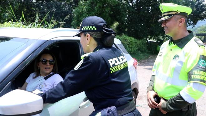 Puesto de control - Vía Rionegro - Santander.