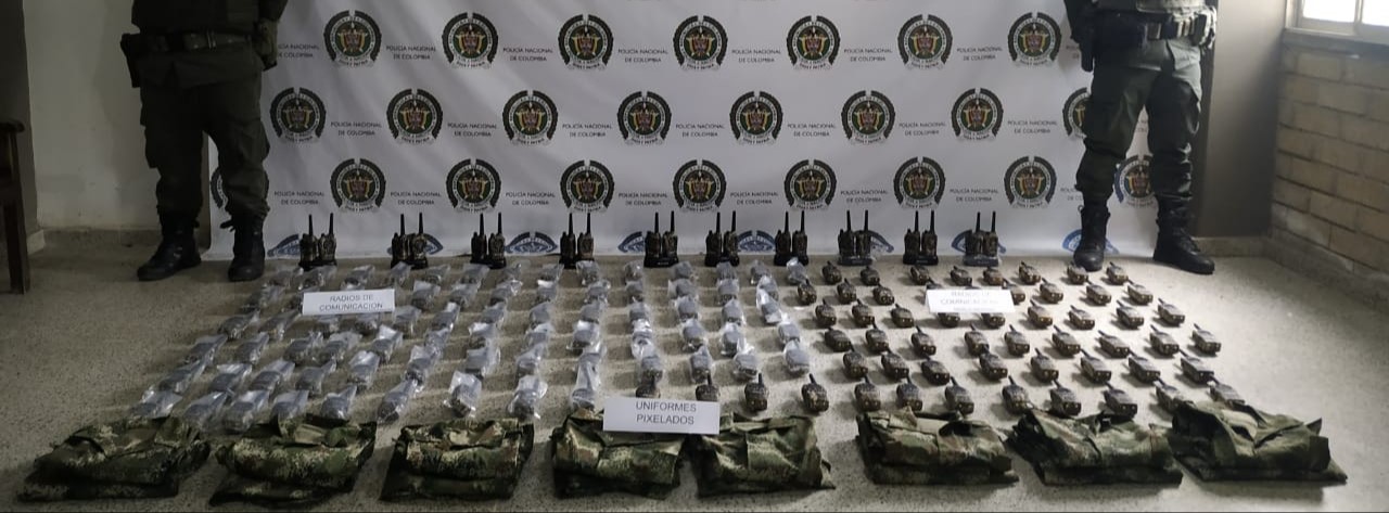 Los elementos eran trasportados en la modalidad de encomienda en una empresa transportadora 