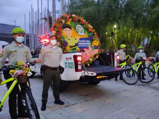 Policía de Vecindario en Medellín acompaña eventos de Feria de las Flores