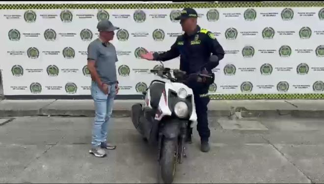 recuperación de motocicleta en Tuluá