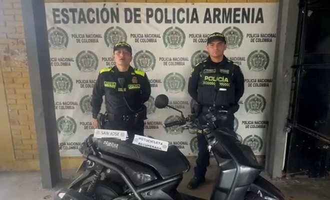 La motocicleta fue devuelta a su propietaria