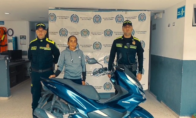 La motocicleta fue entregada a su propietaria