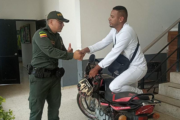 Recuperación motocicleta en Marialabaja.