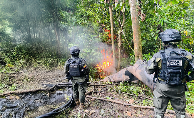 Refinería clandestina en Putumayo