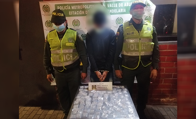 Capturado por tráfico de estupefacientes en el centro de Medellín