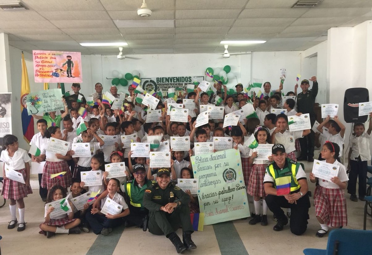 en el municipio de San Juan de Nepomuceno, Policia capacita 100 niños pàra prevenir el consumo de sustancias alucinogenas