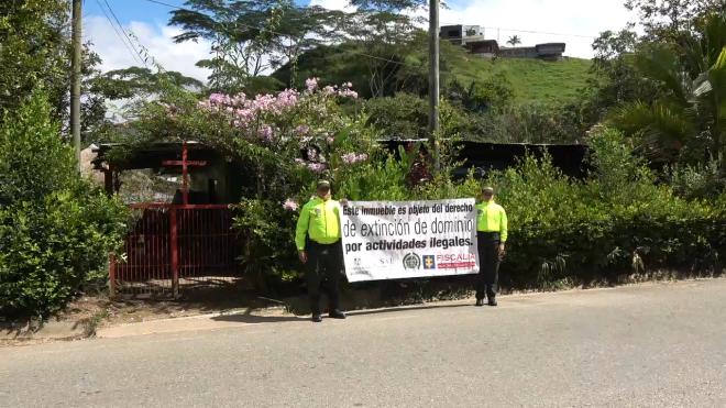 Durante la operación se realizó proceso de extinción del derecho de dominio a 15 bienes 