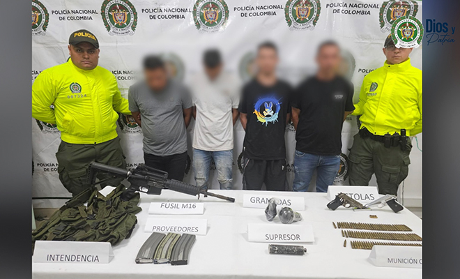 Siete personas capturadas del grupo delicuencial “Los Puntilleros” en el Meta, Guaviare y Valle del Cauca