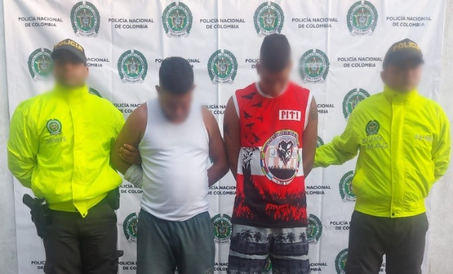 Sujetos de 24 y 31 años, conocidos como 'el pichi' y 'el chino', presuntos integrantes de las AGC