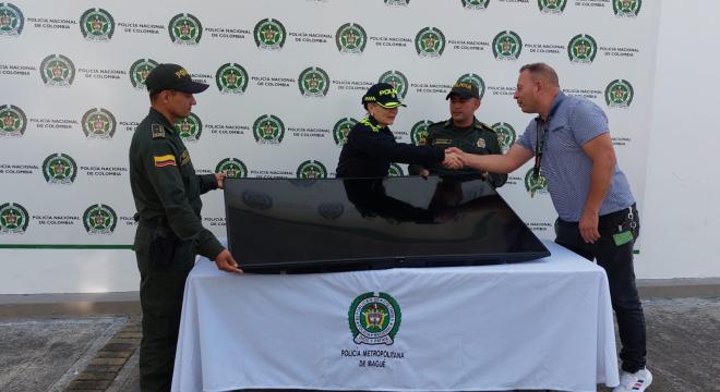 El elemento hurtado estaría avaluado en más de cuatro millones de pesos y fue devuelto a su propietario.