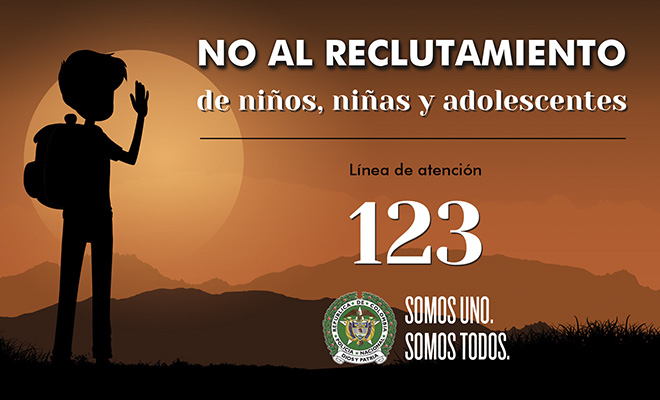 Todos contra el reclutamiento infantil de niños, niñas y adolescentes